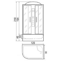 Товар: Душевая кабина River Nara 120х90 МТ L 10000003644 с поддоном - фото 6 Душевая кабина River Nara 120х90 МТ L 10000003644 с поддоном — фото 6, Душевые кабины