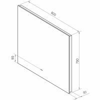 Зеркало Континент Trezhe 800x700 ЗЛП534 с подсветкой с бесконтактным выключателем — фото 12, Зеркала в ванную комнату