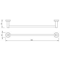 Полотенцедержатель Whitecross Ergo black ER2250BL Черный матовый — фото 2, Полотенцедержатели