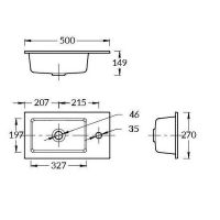 Раковина Kerama Marazzi Lato 50 LA.wb.50 Белая глянцевая — фото 7, Мини-раковины