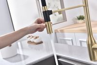 Смеситель для кухни Paulmark Magneto One Ma213188-SBG Светлое брашированное золото — фото 8, Смесители