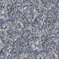 Обои Prima Italiana Carnevale 80722 Винил на флизелине (1,06*10) Синий/Серый, Орнамент — фото 1, Обои для стен