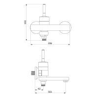 Товар: Смеситель для ванны Damixa Arc 291000300 Черный матовый - фото 4 Смеситель для ванны Damixa Arc 291000300 Черный матовый — фото 4, Смесители