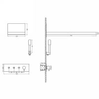 Душевая система Boheme Fusion 130-BG Черная Золото — фото 2, Душевое оборудование. Душевая программа