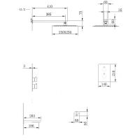 Товар: Душевая система Abber Weiss Insel AF8050W с термостатом Белая - фото 3 Душевая система Abber Weiss Insel AF8050W с термостатом Белая — фото 3, Встраиваемые душевые комплекты