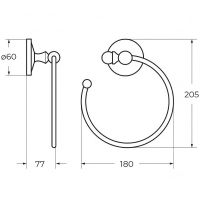 Товар: Полотенцедержатель Art&Max Antic AM-E-2680AL Хром - фото 2 Полотенцедержатель Art&Max Antic AM-E-2680AL Хром — фото 2, Полотенцедержатели