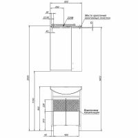 Тумба под раковину Aquanet Донна 60 294390 Белый глянец — фото 11, Тумбы под раковину