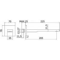 Излив для смесителя Paffoni Tango ZBOC121NO Черный матовый — фото 3, Комплектующие для душевого оборудования