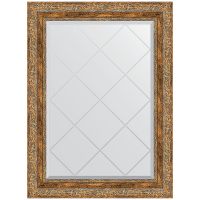 Зеркало Evoform Exclusive-G 87х65 BY 4101 с гравировкой в багетной раме - Виньетка античная бронза 85 мм — фото 1, Мебель для ванной