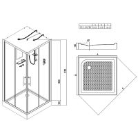 Душевая кабина Esbano ES-L100CKR 100x100 ESKL100CKR без гидромассажа — фото 20, Душевые кабины