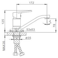 Смеситель для кухни Frap H46 F4546 Хром — фото 10, Смесители для кухни