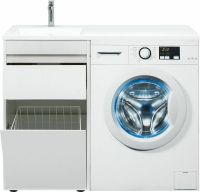 Тумба с раковиной Aquanet Токио 110 L 239298 Белая — фото 12, Тумбы с раковиной