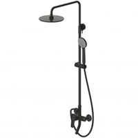 Душевая система Bravat Rhein F6429564BW-A-ENG Черный матовый — фото 1, Душевые стойки