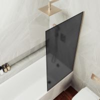 Товар: Шторка на ванну Maybah Glass MGV-84-2у 400x1400 в узком профиле Бронза стекло графитовое матовое - фото 3 Шторка на ванну Maybah Glass MGV-84-2у 400x1400 в узком профиле Бронза стекло графитовое матовое — фото 3, Неподвижные шторки для ванной