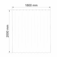 Штора для ванны WasserKRAFT Leine 180х200 SC-38101 Белая — фото 7, Аксессуары для туалета