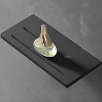 Полка из искусственного камня Abber Stein AS1653MB Черная матовая — фото 1, Полки для ванной и душа