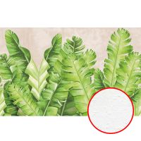 Фреска Ortograf Oasis 32700 Фактура бархат FX Флизелин (4,3*2,7) Бежевый/Зеленый, Листья арт-32700 (бархат FX) — фото 1, Фрески