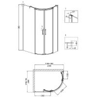 Товар: Душевой уголок Grossman Galaxy 110x80 L GR-4110L профиль Хром стекло прозрачное - фото 3 Душевой уголок Grossman Galaxy 110x80 L GR-4110L профиль Хром стекло прозрачное — фото 3, Душевые уголки