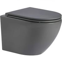 Унитаз WeltWasser Merzbach 043 MT-GR 10000009941 подвесной Серый матовый с сиденьем Микролифт — фото 1, Подвесные унитазы