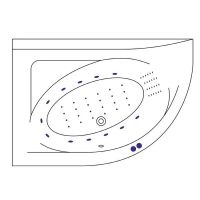 Акриловая ванна Excellent Aquarella 150x100 L WAEX.ARL15.NANO.CR с гидромассажем — фото 8, Ванны