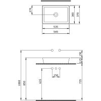 Раковина-чаша Berges Ego SL 55 181079 Жасмин матовый — фото 4, Раковины накладные
