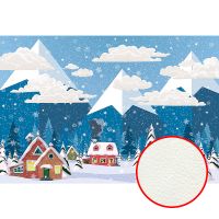 Фреска детская Ortograf Для самых маленьких 32950 Фактура флок FLK Флизелин (4*2,7) Синий, Пейзаж — фото 1, Фрески