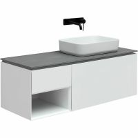 Тумба под раковину Allen Brau Infinity 120 R 1.21008.WM подвесная Белая матовая — фото 1, Мебель для ванной