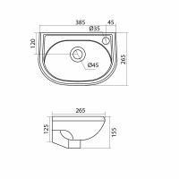 Товар: Раковина Santek Бриз 40 R 1WH110445 Белая - фото 4 Раковина Santek Бриз 40 R 1WH110445 Белая — фото 4, Раковины