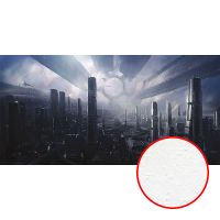 Фреска Ortograf Небоскребы 3000 Фактура бархат FX Флизелин (6*3) Фиолетовый/Черный, Город — фото 1, Фрески