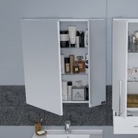 Зеркальный шкаф СанТа Стандарт 60 Белый — фото 3, Зеркальные шкафы в ванную