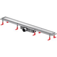 Душевой лоток AM.PM PrimeFlow 90 W02SC-U11-090-04SB с решеткой Хром матовый / под плитку Tile — фото 1, Душевые лотки