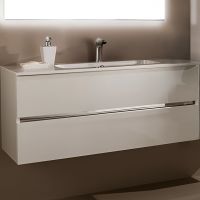 Тумба с раковиной SanVit Кубэ-2 80 kkube2080w подвесная Белая глянцевая — фото 1, Тумбы с раковиной