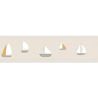 Бордюр детский Casadeco Rose Nino 85671258 Винил на флизелине (0,15*5) Бежевый, Корабли — фото 1, Обои для стен