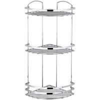 Полка корзина Tekno-tel LM009SSM угловая Нержавеющая сталь матовая — фото 1, Полки для ванной и душа