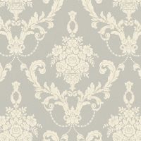 Обои Bernardo Bartalucci Palazzo 5047-5 Винил на флизелине (1,06*10,05) Серый, Дамаск — фото 1, Обои для стен