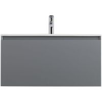 Товар: Тумба под раковину Art&Max Latina 80 AM-Latina-800-1C-SO-GM подвесная Серая матовая - фото 2 Тумба под раковину Art&Max Latina 80 AM-Latina-800-1C-SO-GM подвесная Серая матовая — фото 2, Мебель для ванной