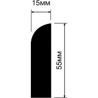 Плинтус HIWOOD BE55 2000x55x15 мм — фото 2, Плинтуса напольные