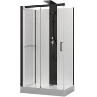 Душевая кабина Black&White Galaxy 8708000 с гидромассажем — фото 1, Душевые кабины