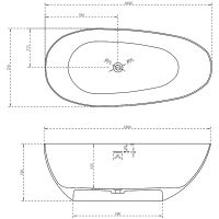Товар: Ванна из искусственного камня Abber Stein 160x75 AS9611-1.6 без гидромассажа - фото 8 Ванна из искусственного камня Abber Stein 160x75 AS9611-1.6 без гидромассажа — фото 8, Ванны из искусственного камня