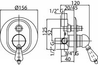 Смеситель для душа Cezares Elite Хром арт-ELITE-VDIM-01-Bi — фото 2, Встраиваемые смесители для душа