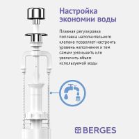 Товар: Сливная арматура Berges Eko 01 030101 с нижней подводкой - фото 9 Сливная арматура Berges Eko 01 030101 с нижней подводкой — фото 9, Прочие комплектующие для слива и канализации