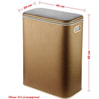 Товар: Корзина для белья Geralis PGG-B Punto Золото, кант Золото, стандартная - фото 6 Корзина для белья Geralis PGG-B Punto Золото, кант Золото, стандартная — фото 6, Корзины для белья