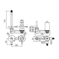 Смеситель для раковины Paffoni Light LIG106ST70 Сталь — фото 2, Смесители