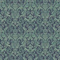 Обои Andrea Grifoni Palazzo Ragione 7022-8 Флизелин (1,06*10,05) Синий/Зеленый, Дамаск — фото 1, Обои для стен