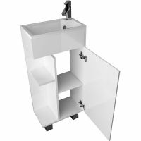 Тумба с раковиной 1MarKa Laura 40Н R У85928 Белый глянец — фото 1, Тумбы с раковиной