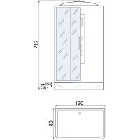 Товар: Душевая кабина River Vitim 120x80 МТ 10000003219 с поддоном - фото 2 Душевая кабина River Vitim 120x80 МТ 10000003219 с поддоном — фото 2, Душевые кабины
