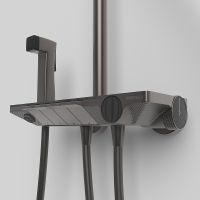 Товар: Душевая система Berges Pulsar 075013 с термостатом Оружейная сталь - фото 7 Душевая система Berges Pulsar 075013 с термостатом Оружейная сталь — фото 7, Душевые стойки