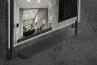 Зеркало Boheme Armadi Art Vallessi 100 552/2 с подсветкой Антрацит с сенсорным выключателем — фото 4, Мебель для ванной