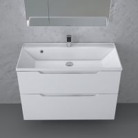 Товар: Тумба под раковину Raval Wector 90 Wct.01.90/P/W/MD подвесная Белая - фото 3 Тумба под раковину Raval Wector 90 Wct.01.90/P/W/MD подвесная Белая — фото 3, Тумбы под раковину