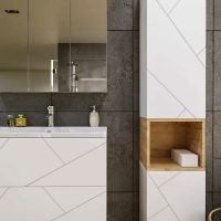 Товар: Тумба под раковину Бриклаер Кристалл 80 4627125415968 подвесная Белая - фото 7 Тумба под раковину Бриклаер Кристалл 80 4627125415968 подвесная Белая — фото 7, Мебель для ванной